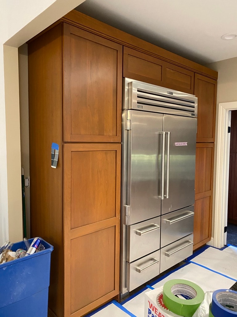 Orinda Kitchen Cabinet Repaint — Before