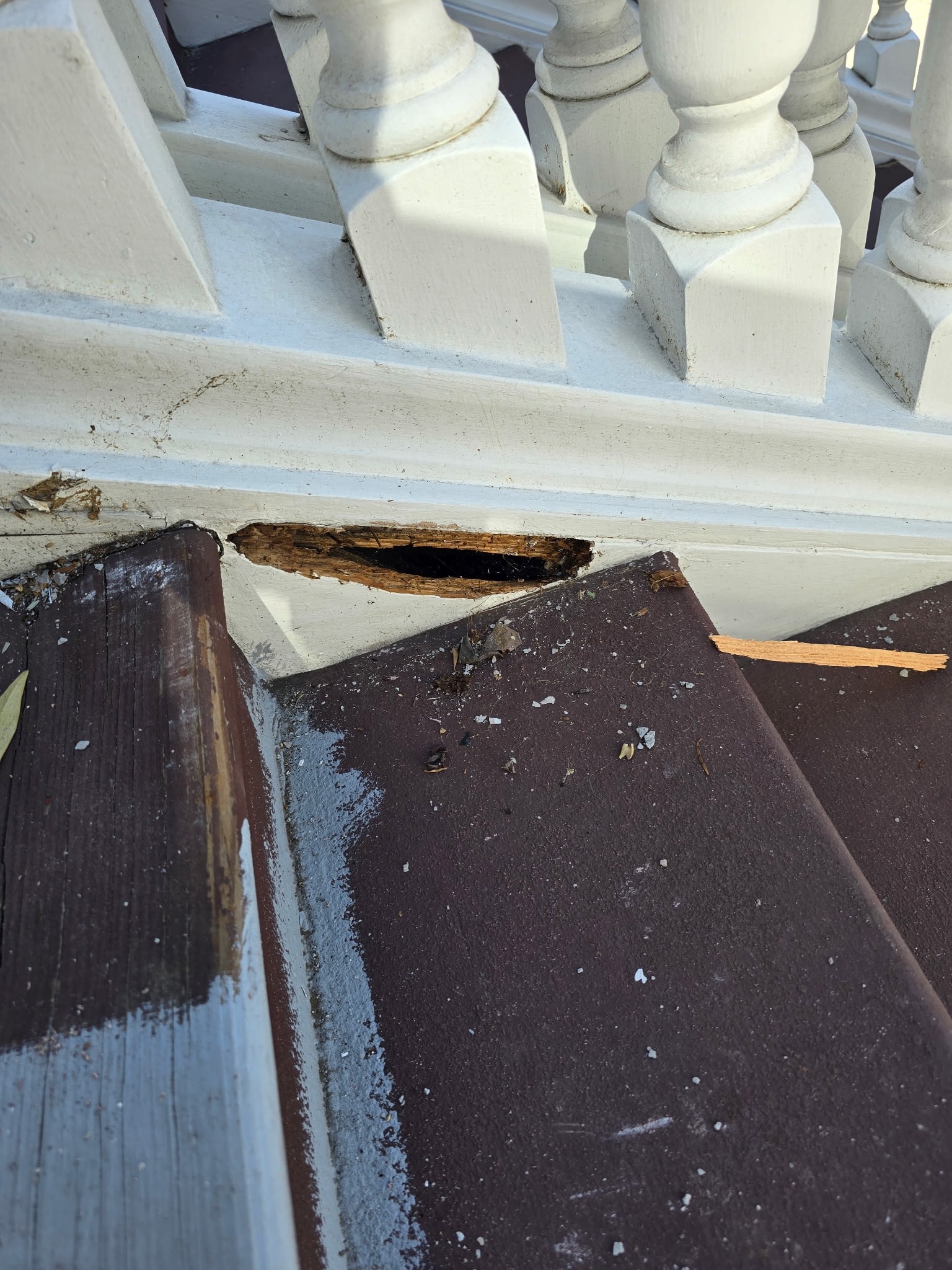 Castro Stairs — Dry Rot Exposed