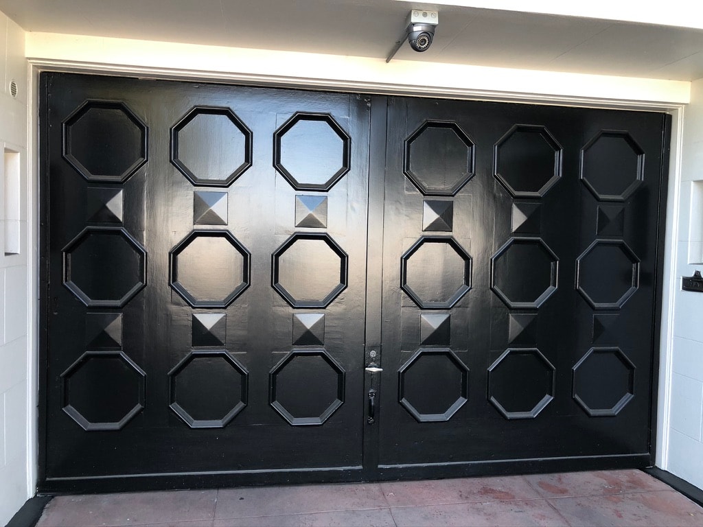 Marina Black Garage Door