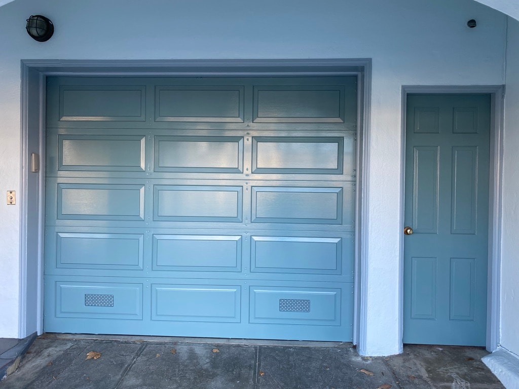 Soft Gloss Light Blue Garage & Door